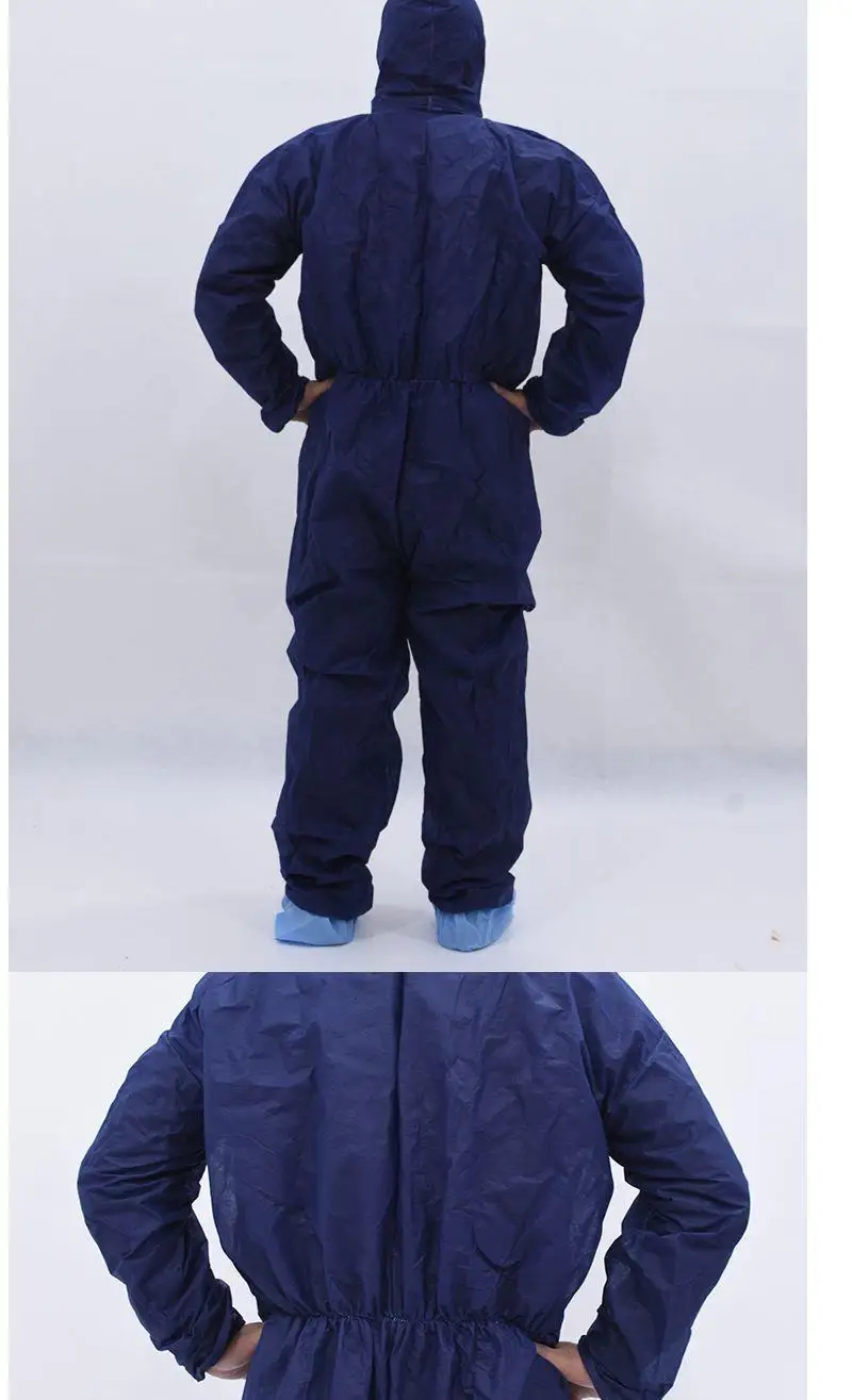 Traje de salto de protección de aislamiento sanitario desechable, ropa de seguridad para el trabajo, transpirable, a prueba de polvo, pintura de pulverización, traje general de trabajo - imagen 2