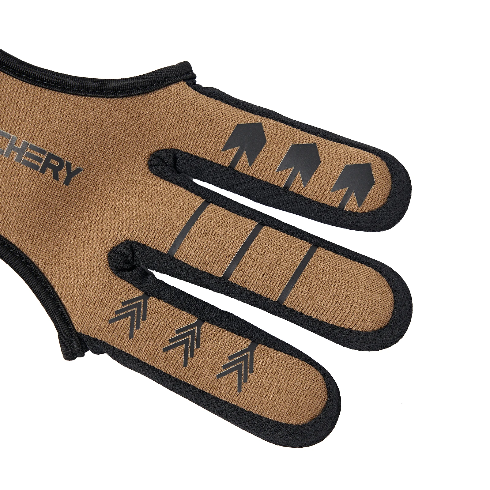 Guantes de dedo de PU marrón para tiro con arco, protector superior para tiro con arco, caza al aire libre, guantes protectores - imagen 4