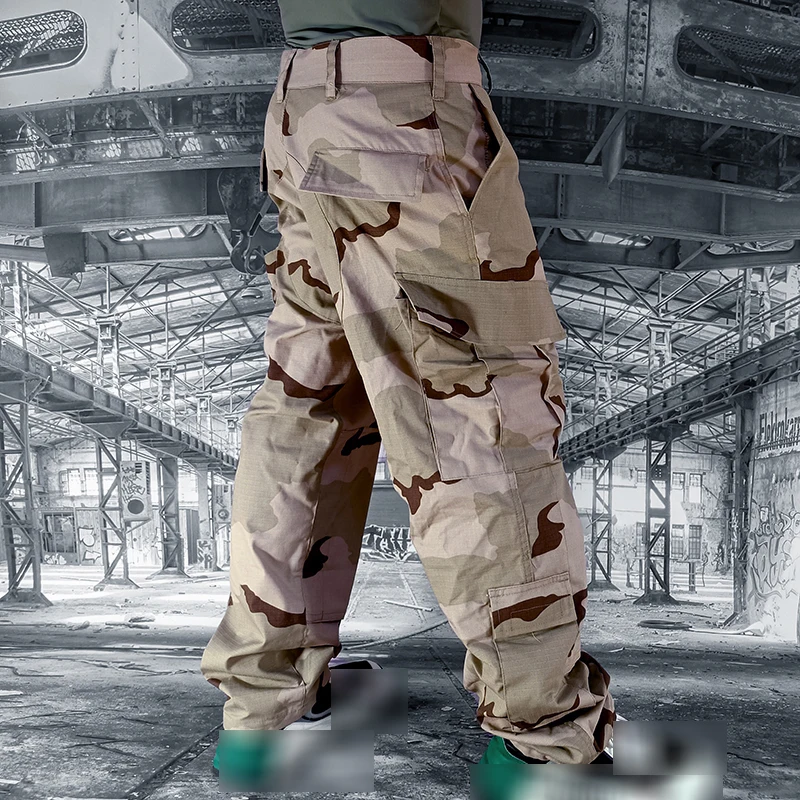 Pantalones de camuflaje de alta gama para exteriores para primavera y otoño para hombres plus plus plus plus plus pantalones de trabajo de gran tamaño pantalones tácticos casu - imagen 3