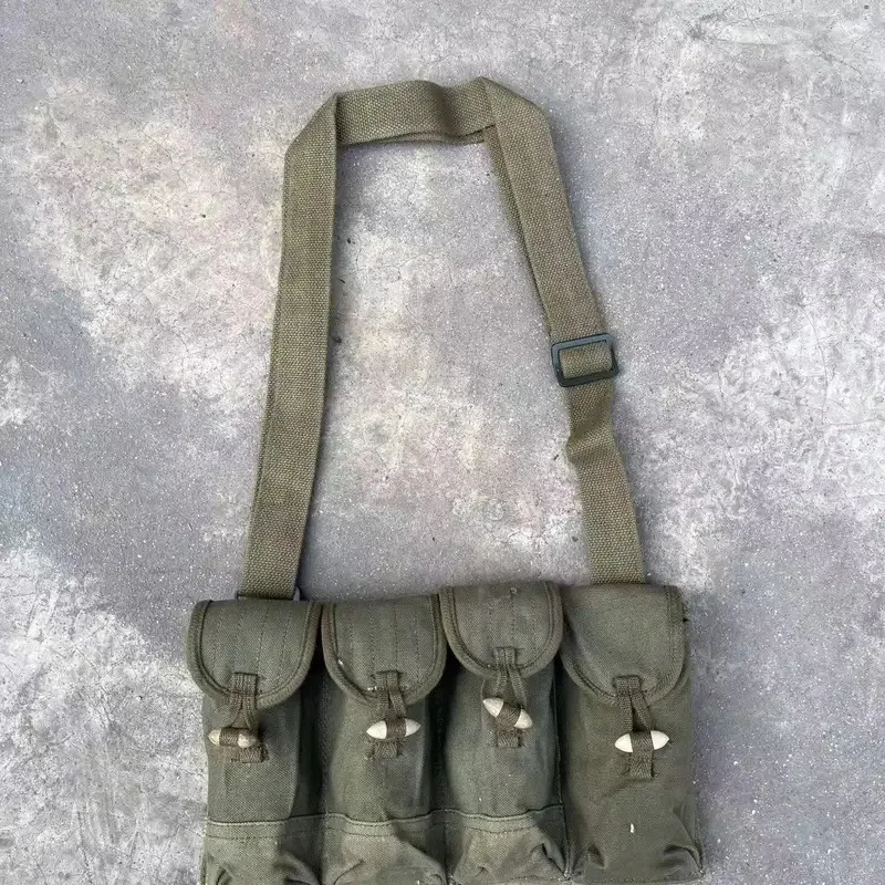 Bolsa táctica china tipo 79 SMG para aparejo de pecho, bolsa de hombro de 7,62x25mm, aparejo de pecho de lona, accesorio de 4 bolsillos - imagen 2