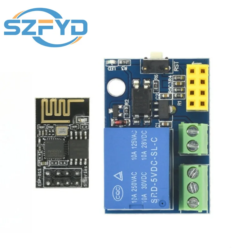 ESP8266 ESP-01S Módulo de relé WiFi de 5 V - Interruptor de control remoto para hogar inteligente - Compatible con Arduino y aplicación