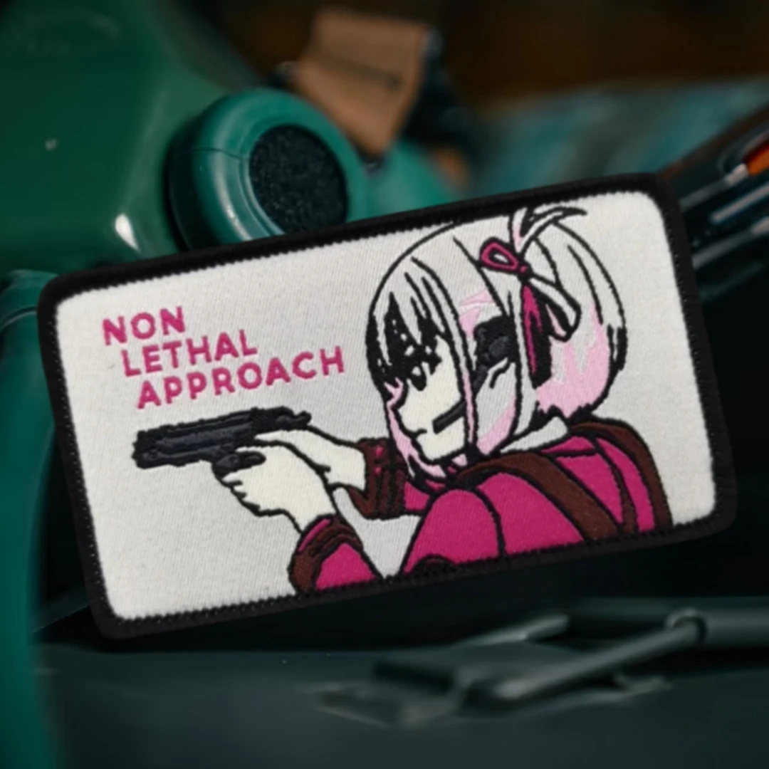 Parche de belleza táctica con una pistola, insignia de moral táctica, parches de bucle de gancho impresos en ropa, brazalete militar, pegatina para mochila - imagen 3