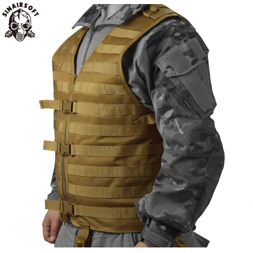 Molle chaleco Modular con bolsillo de hidratación de malla oculta, conjunto de pecho Modular táctico para exteriores, chaleco de caza de nailon - imagen 4