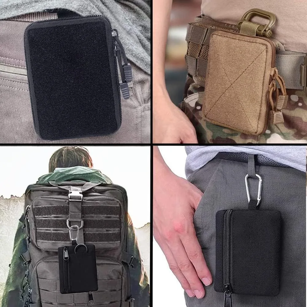 Bolsa Molle compacta de bolsillo, organizador EDC de almacenamiento médico, tamaño Mini, equipo de cinturón, 2 uds. - imagen 4