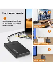 J1HC USB3.0/USB2.0/Tipo C Caja disco duro 2,5 pulgadas Caja disco duro