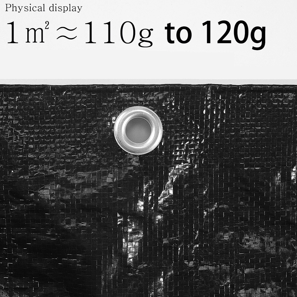 Estera de Camping personalizada grande, lona negra 3x5 4x4 5*5 6 8m * 8 10 12 15 20, vela parasol, lona impermeable para exteriores, cubierta para lluvia y campamento - imagen 5