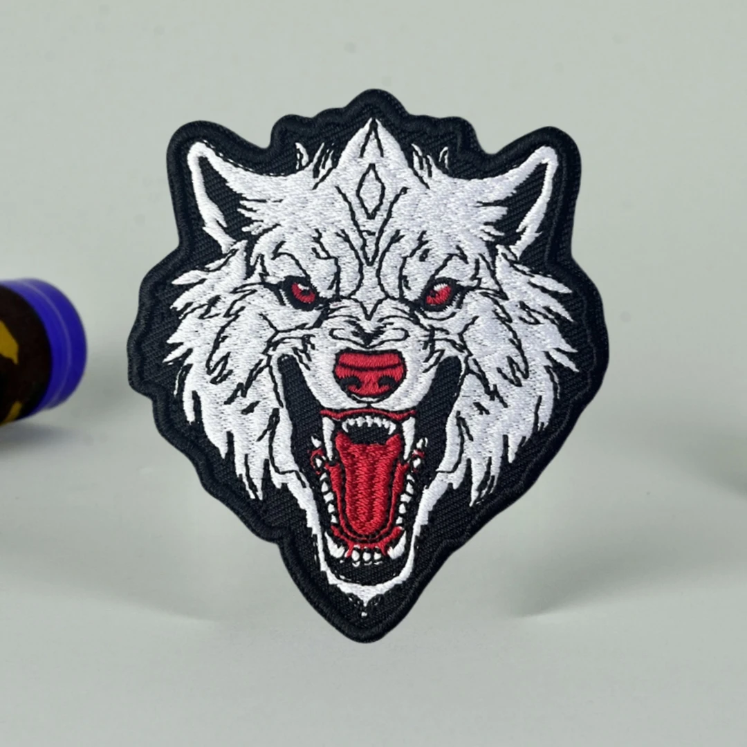 Parche táctico bordado The Attacking Wolf Moral militar HookLoop - imagen 2