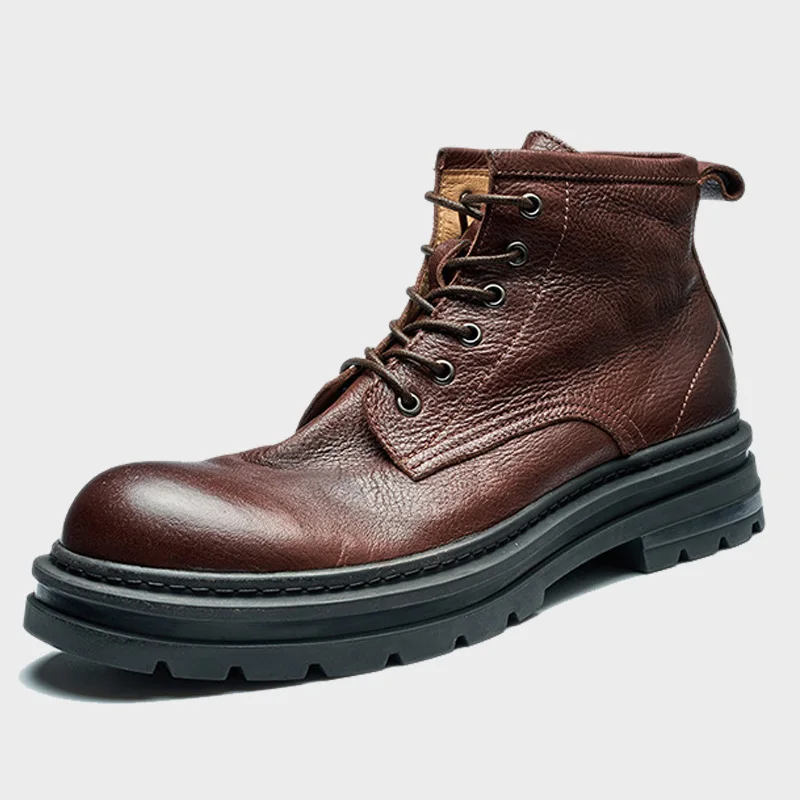 O.Z.TESHI Botas de senderismo para hombre - cuero vacuno, al aire libre - imagen 5