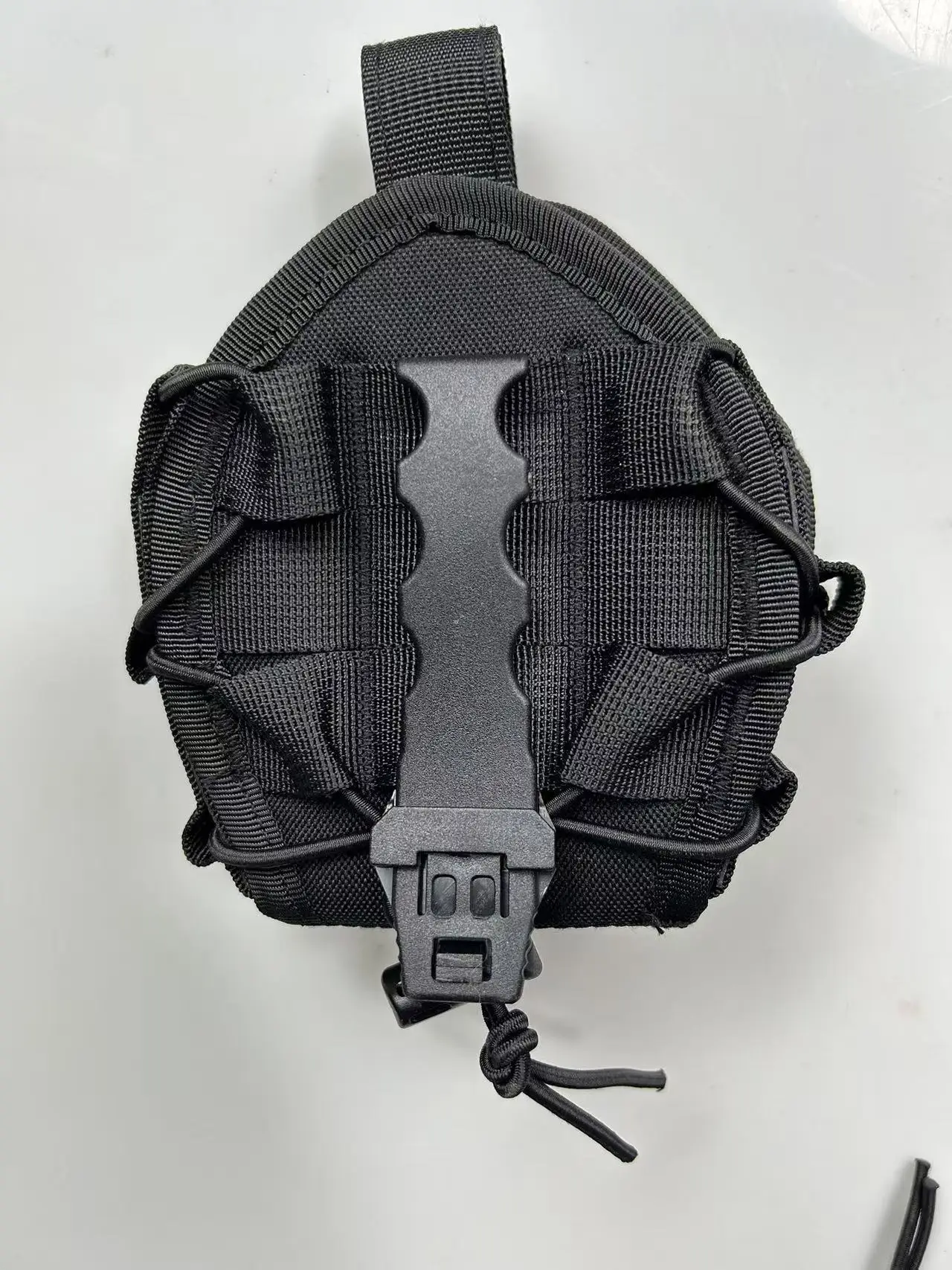 Nuevo Bolsa táctica para esposas redondas de doble/una sola capa, cubierta para esposas redonda superior abierta Molle con Clip de plástico - imagen 5