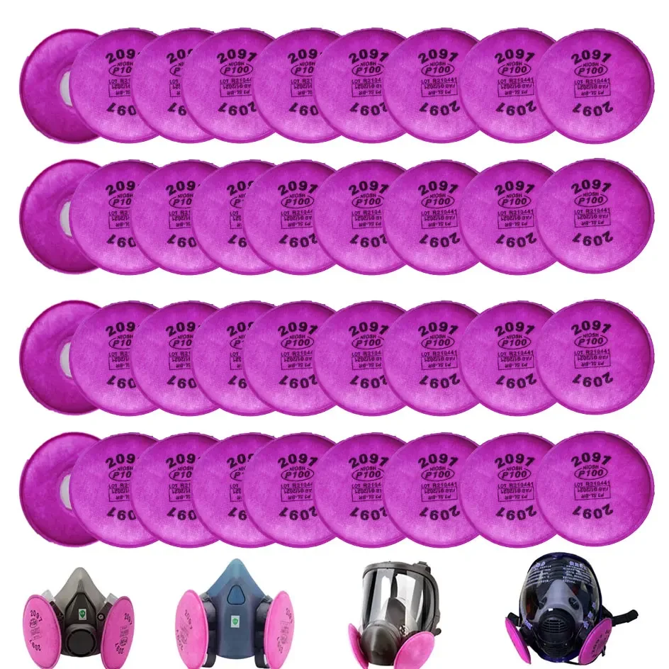 Muchos pintura en aerosol industria carpintero 2091/2097 filtro de partículas P100 para 3m 6800 7502 6200 serie respirador máscara antipolvo - imagen 2