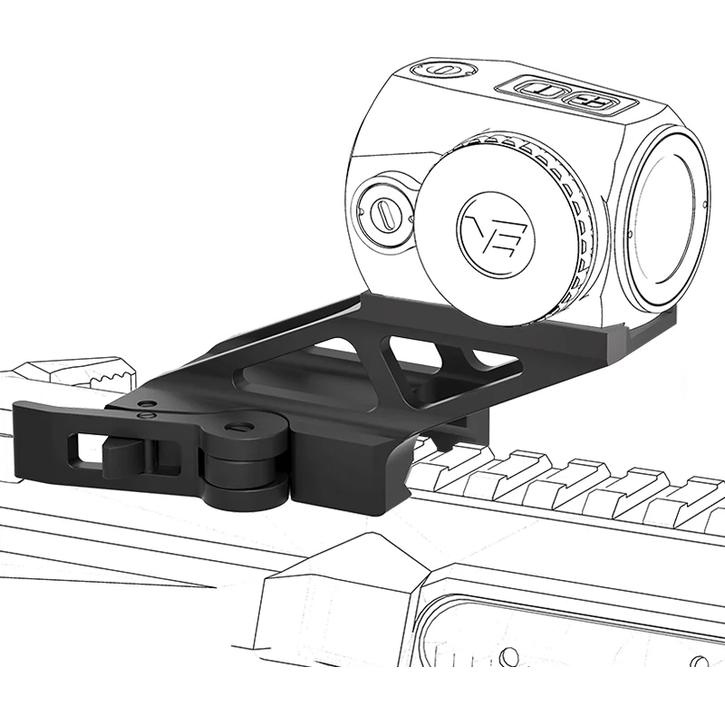 Raspador de óptica vectorial 1X20, soporte elevador de liberación rápida voladizo para riel Picatinny, accesorios de caza, equipo Airsofty - imagen 4