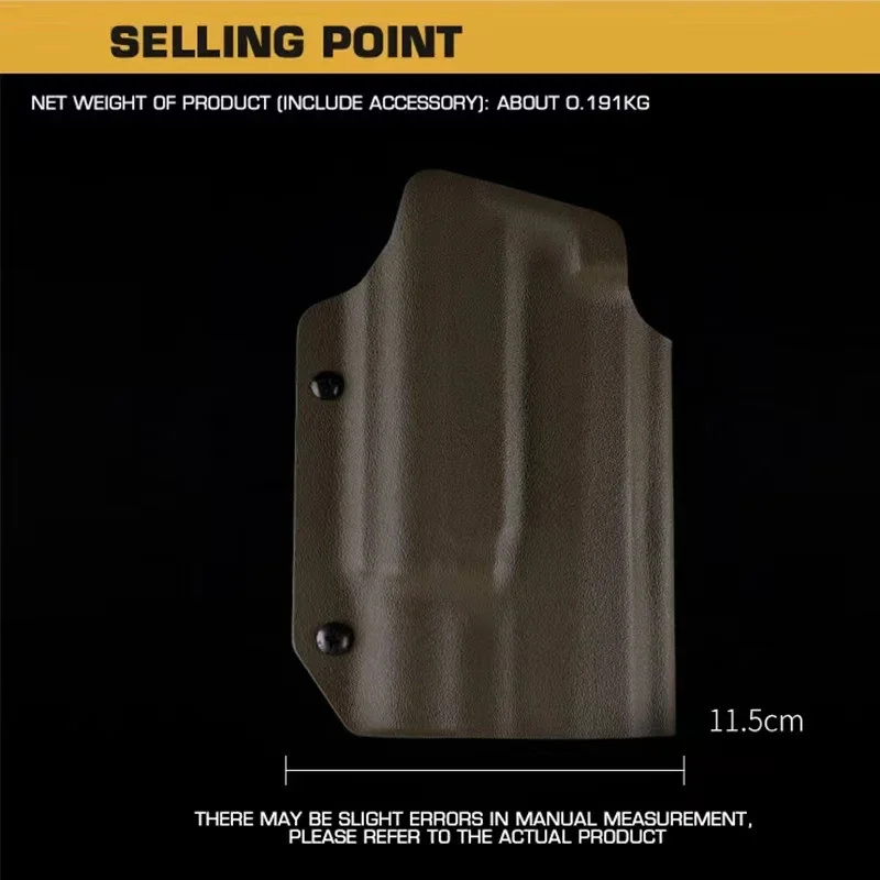 Funda táctica de cuero Kydex, adecuada para linterna SIG P320 y X300U-A/B SIG P320 9 mm/.40/sma/carri - imagen 4