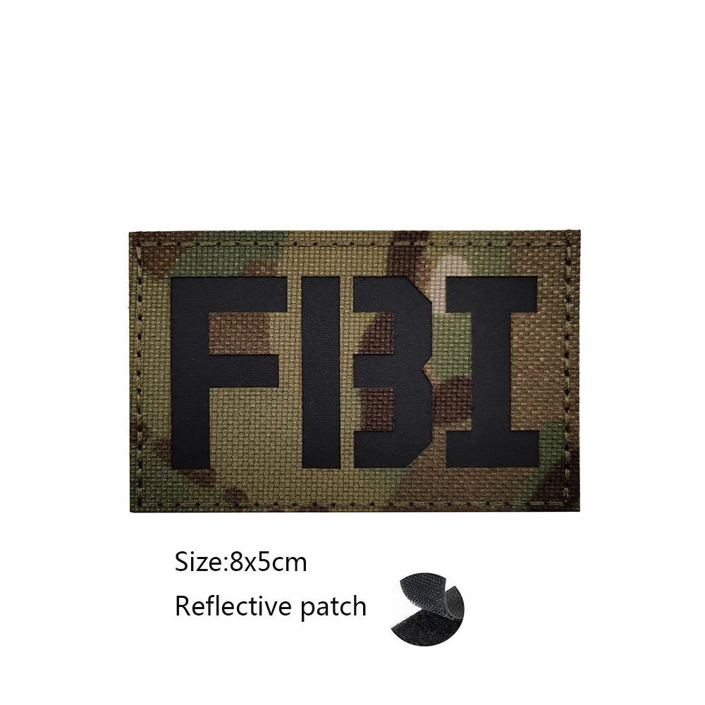 Letras CCT corte láser IR reflectante camuflaje MP moral PJ letras mochila brazalete con parches de gancho y bucle para ropa - imagen 5