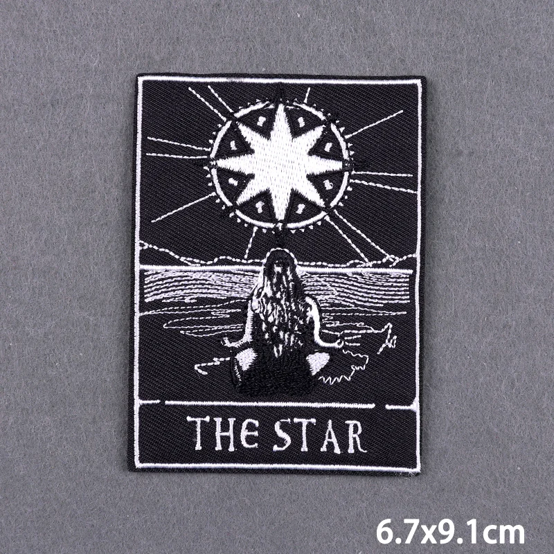 Parches bordados de Tarot Punk para ropa, parches termoadhesivos en la ropa, parche Fusible DIY - imagen 5