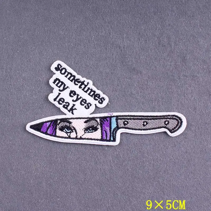 Parche termoadhesivo para ropa gótica, parches bordados de bruja para ropa, accesorio para mochila - imagen 5