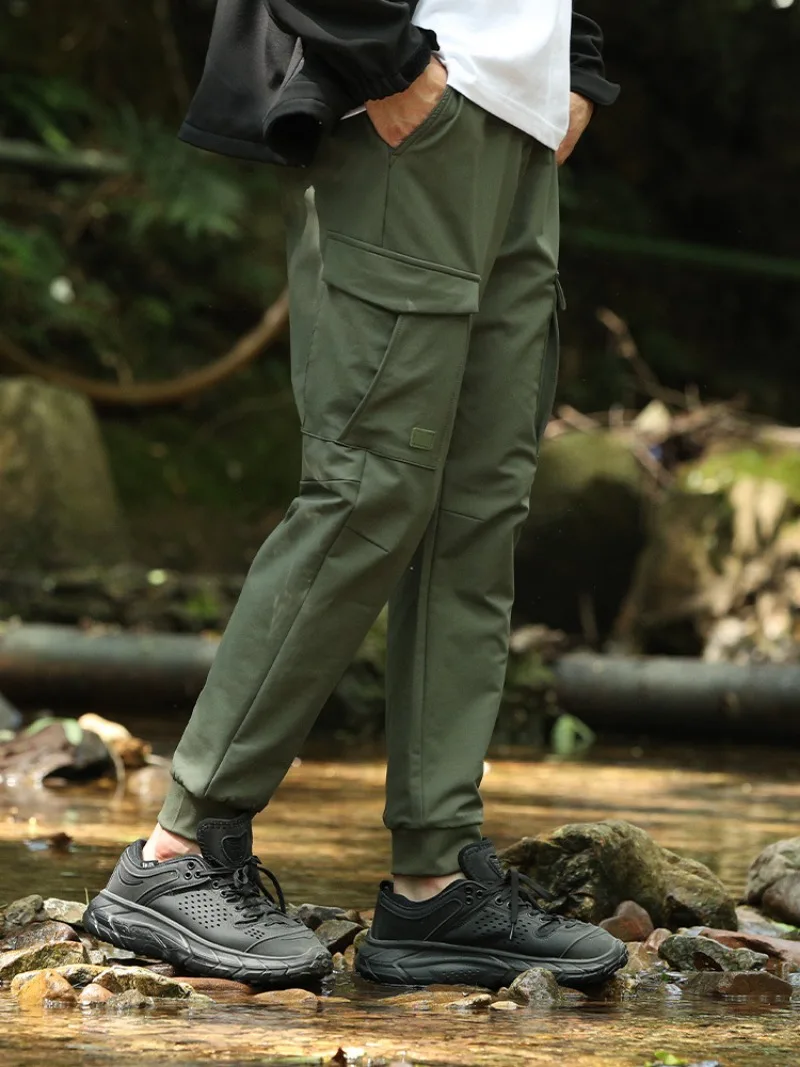 Pantalones de Montañismo impermeables gruesos para hombres, pantalones de Montañismo a prueba de viento, pantalones casuales sueltos con múltiples bolsillos, resistentes al desgaste, Invierno - imagen 5