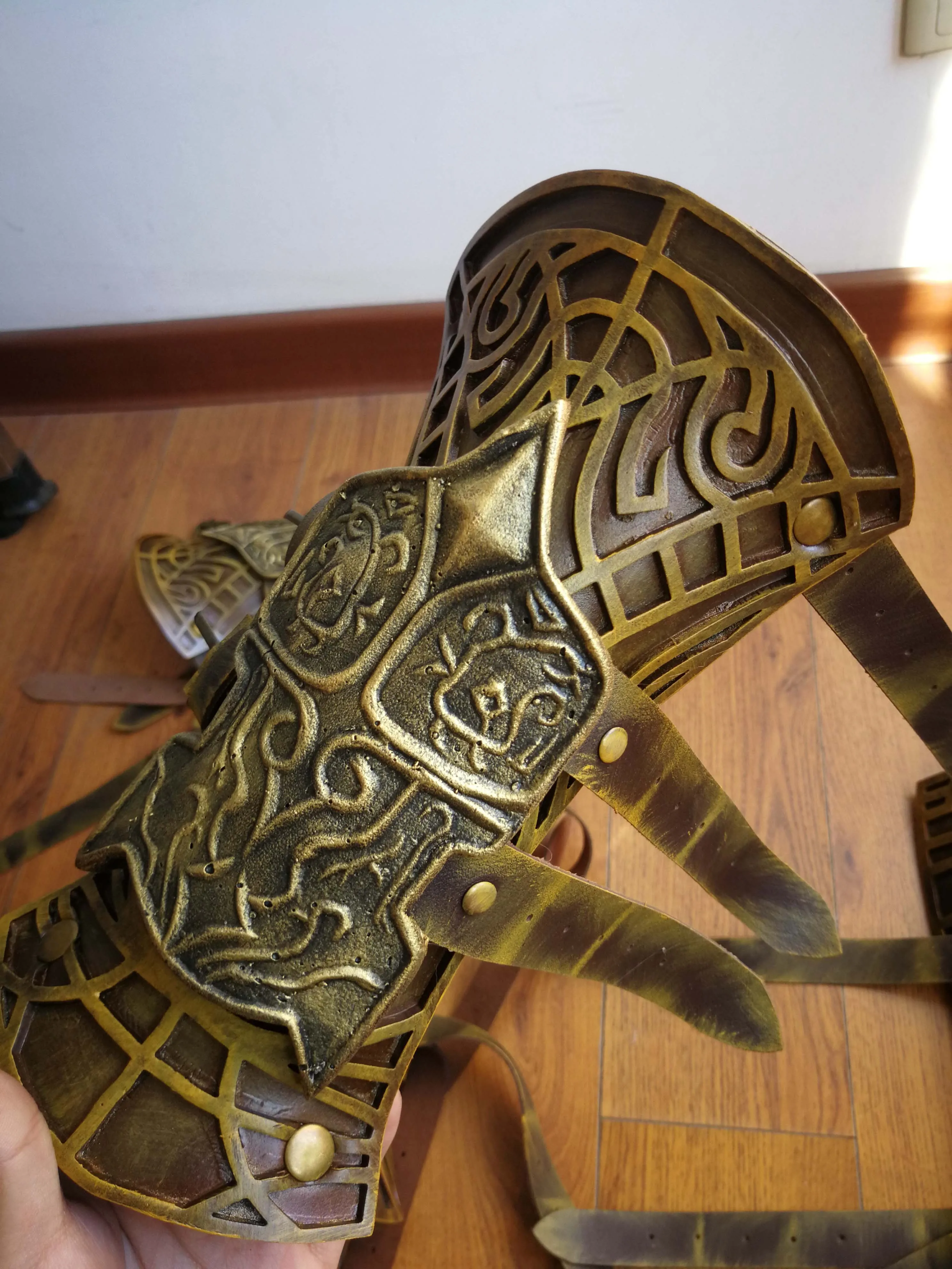 Armadura de brazo COS táctica para exteriores, armadura de pierna, patrón de armadura de montaña personalizado, accesorios Hanfu hechos a mano - imagen 3