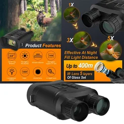MINI80 Binoculares visión nocturna cámara IR para vigilancia de caza