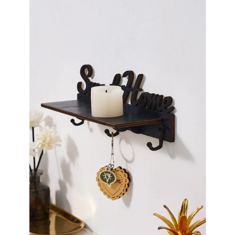Colgador de llaves pared madera Sweet Home con perchero - imagen 4
