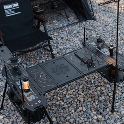 ShineTrip-mesa de Camping con sistema táctico para exteriores, mesa de monopatín de aluminio 05, almacenamiento plegable portátil expansible y diversificado