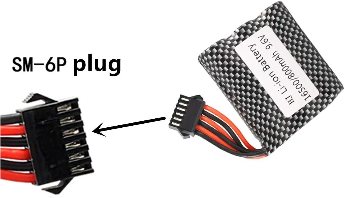 SM-6P enchufe 800mAh 9,6 V 20C batería Lipo + Cable USB para coche RC S911 S912 9115 9116 9120 RC juguete RC barco avión Drone Monster Truck - imagen 3