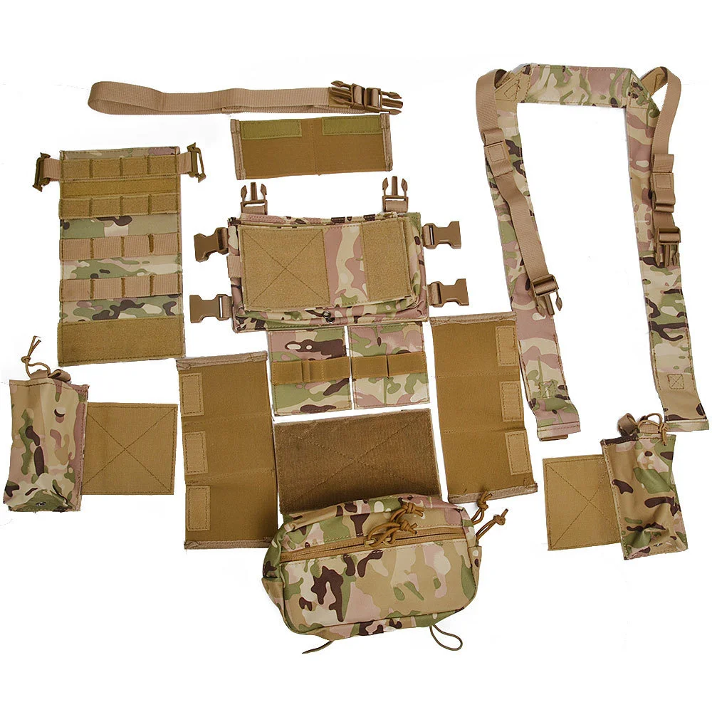 Chaleco táctico MK3 para el pecho, saco Modular 5,56, bolsa de inserción, arnés M4 AK Molle Airsoft, accesorios de caza y Paintball - imagen 5