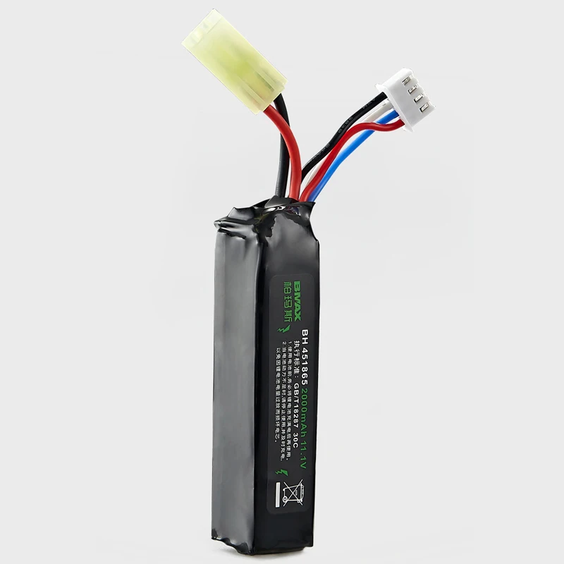 Batería recargable de Lipo 11,1 V, 2000mAh, 2800mAh, 2S, 3S, para pistola de agua electrónica RC, Mini Airsoft, piezas de juguetes para pistola de aire - imagen 3