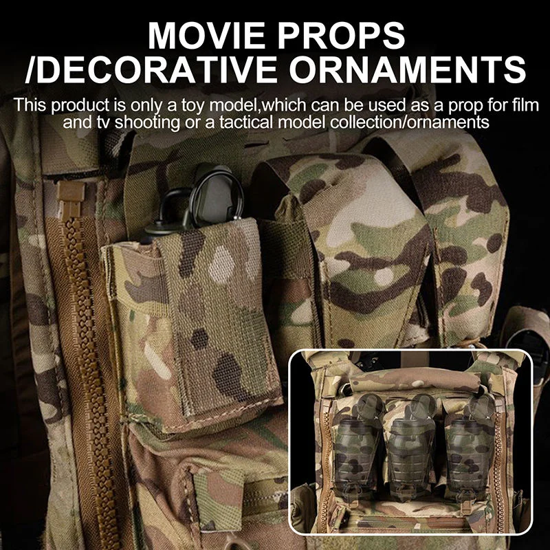 Modelo de juguete simulado de granadas de mano ABS con anillo extraíble, adornos decorativos espaciales de almacenamiento para accesorios de caza - imagen 2