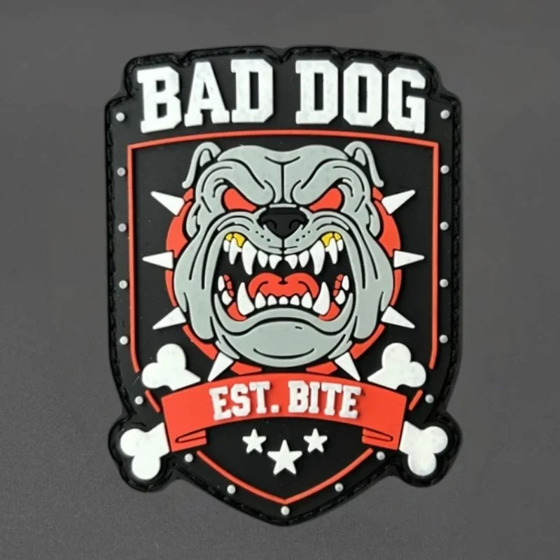 Parche táctico BAD DOG EST.BITE PVC con velcro para mochila - imagen 3