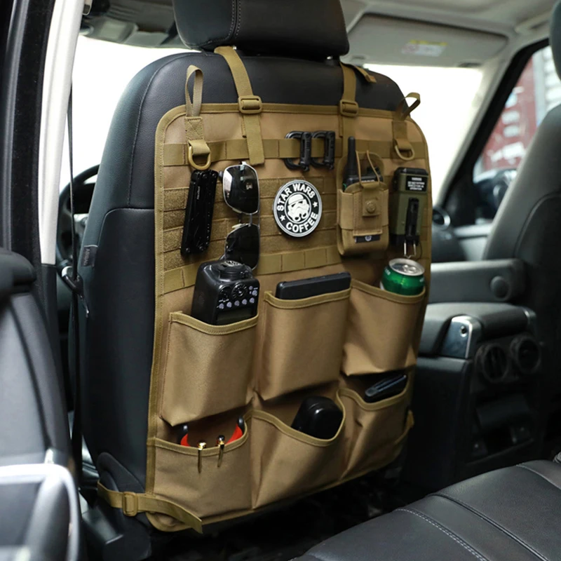 Bolsa colgante multiusos, bolsa de almacenamiento para respaldo de coche 1000D, bolsa colgante táctica para coche, bolsa de almacenamiento para colgar en la pared para acampar