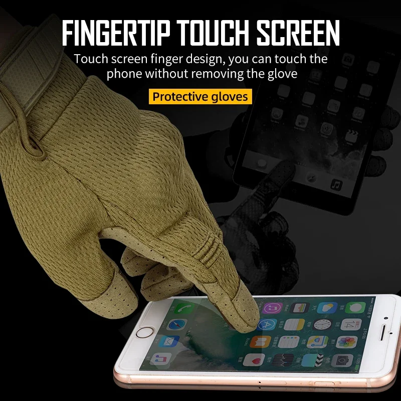 Guantes tácticos al aire libre guantes deportivos multifuncionales pantalla táctil dedo completo hombres mujeres Airsoft guantes de Fitness Accesorios - imagen 4