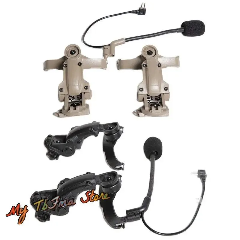 Adaptador de soporte de brazo de riel de casco rápido con tapa trasera FMA C3 a AMP soporte de auriculares para COMTAC C3 TB1443