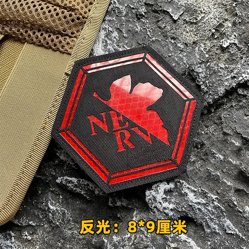 Insignia de moral reflectante, Parche de gancho y bucle de dibujos animados, mochila de emergencia con brazalete, equipo para exteriores, ropa, aplique de mochila - imagen 5