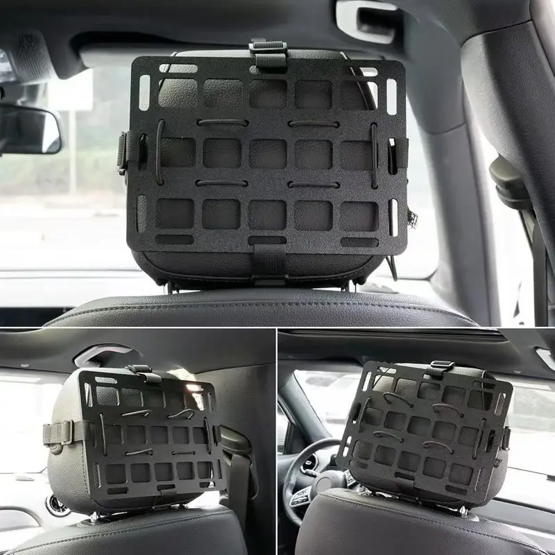Reposacabezas del asiento trasero del coche en ambos lados de los paneles tácticos, paneles MOLLE, paneles de almacenamiento para coche, dispositivos interiores, paneles colgantes - imagen 3