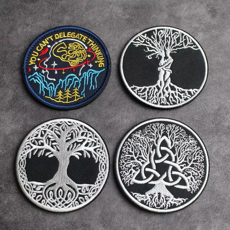 Parche bordado Árbol de la Vida – Decorativo para chaleco y mochila