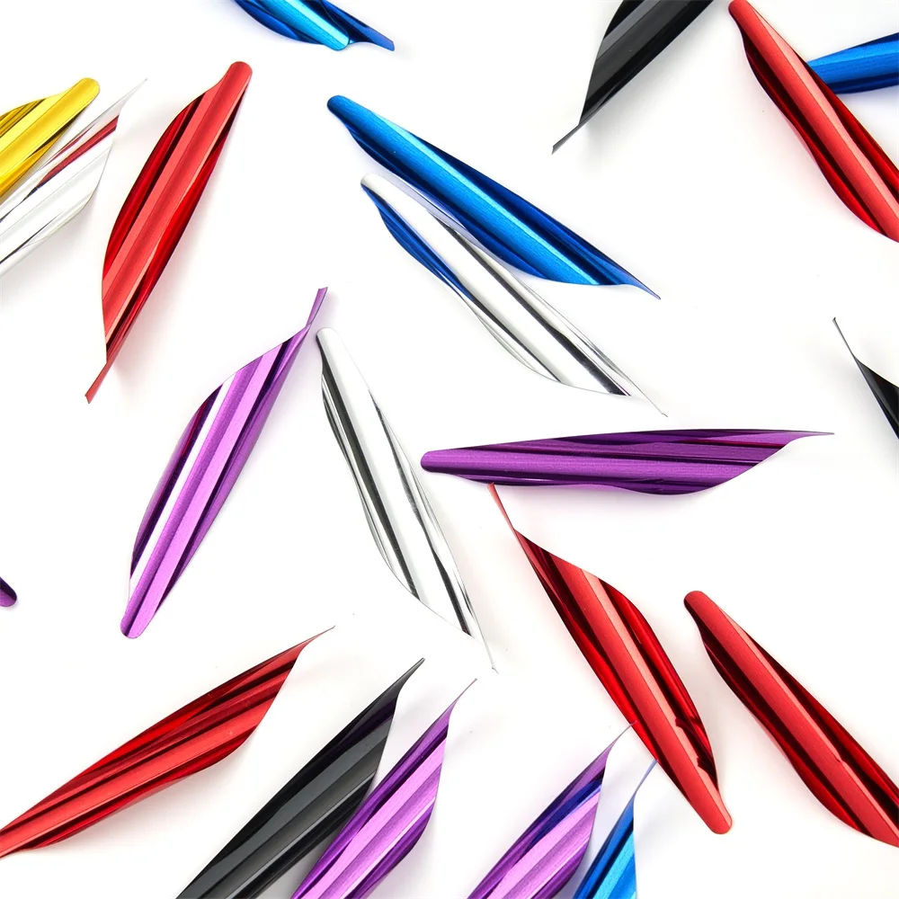 50 Uds. De paletas giratorias de tiro con arco de 1,8 pulgadas, plumas en espiral, flechas rotativas, accesorios de caza al aire libre - imagen 5