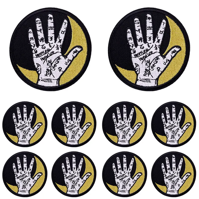 Parche bordado de dibujos animados para planchar ropa, pegatinas para planchar, Punk, Calavera, Animal, gato, Jean, bricolaje, venta al por mayor, 10 unids/lote - imagen 4