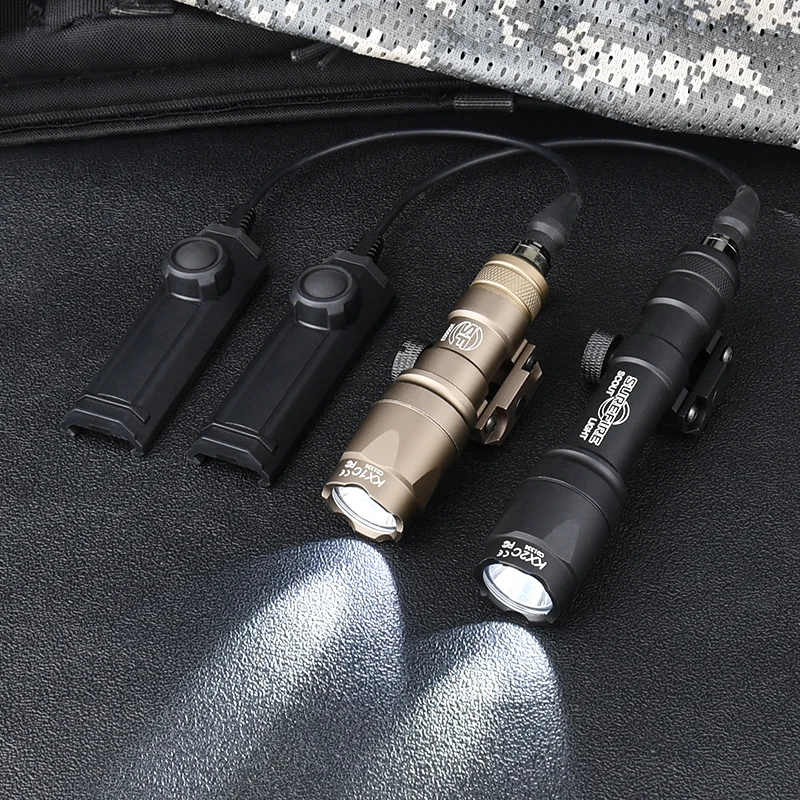WADSN SF M300 M600 luz de exploración LED blanca con interruptor de doble función Botón de linterna de caza táctica potente foco Surefir - imagen 3