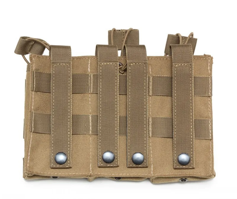 Bolsas tácticas Triple Molle para revistas Airsoft AK 7,62 5,56mm M4 AR 15 bolsa para Rifle Mag accesorios para chaleco de caza - imagen 5