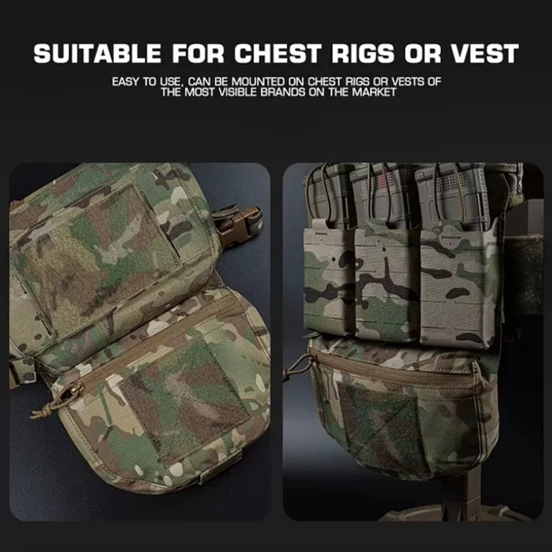 Bolsa táctica FCPC V5, bolsa de administrador colgante con Panel de gancho y bucle para chaleco táctico, aparejo de pecho, portador de placa, equipo táctico - imagen 4