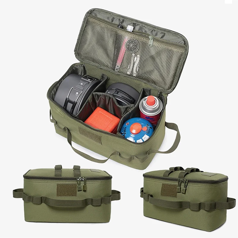 Bolsa de almacenamiento de tanque de Gas para acampar al aire libre, bolsa de herramientas para uñas de tierra de gran capacidad, bote de Gas, utensilios de cocina para Picnic, bolsa de Kit - imagen 4