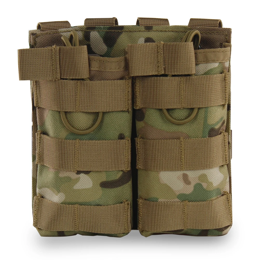 Bolsa táctica doble Molle, accesorio Equpiment, 1000D, parte superior abierta para Radios, revistas, botellas, linterna, EDC - imagen 2