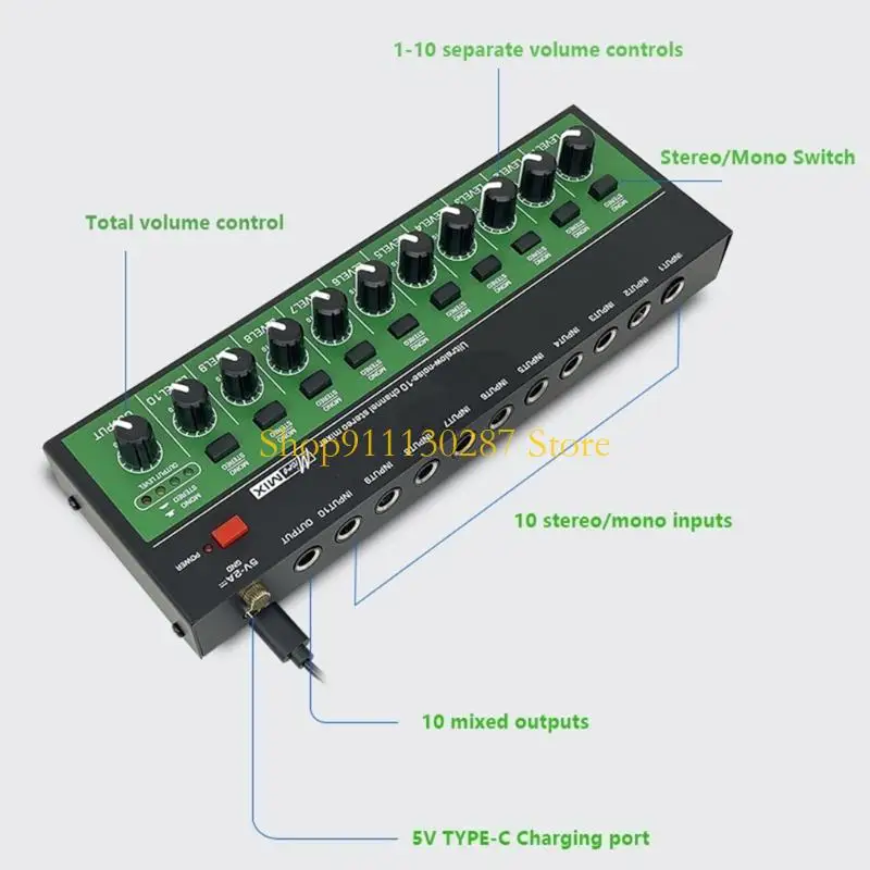 mezcla mezcla sonido Dynamic 10input J1HC con sonido calidad para estudios grabación profesional estéreo - imagen 3