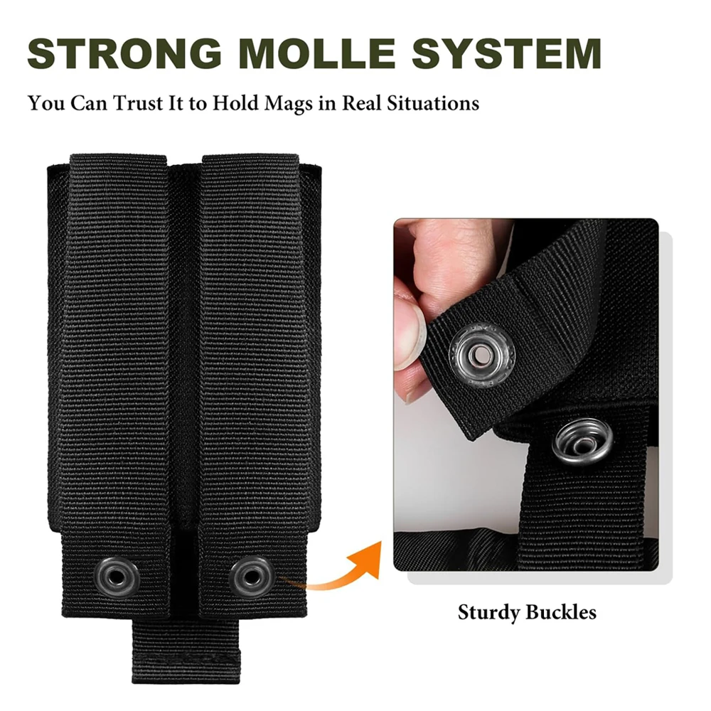 Bolsa de revista oculta, bolsa de almacenamiento de munición táctica, bolsa Molle para linterna, soporte de concha para escopeta, bolsas de utilidad multifuncionales - imagen 2