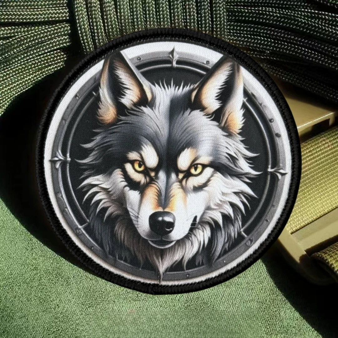 Parche del ejército "Beautiful Rock Wolf", insignia de moral táctica, parches de gancho y bucle impresos para ropa, pegatina de equipo militar - imagen 4