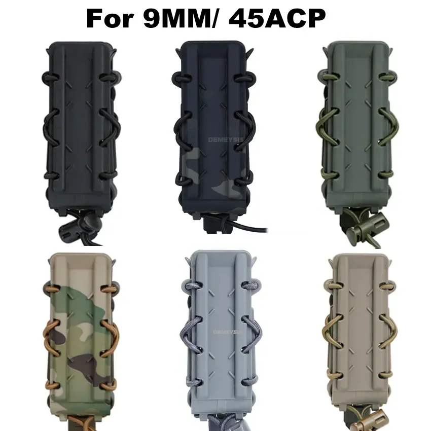 Estuche portador de fijación rápida para pistola táctica, revista Molle, bolsa de 9mm/45ACP para G17 19 M9 G2C G43, funda de liberación rápida con Clip para cinturón - imagen 5