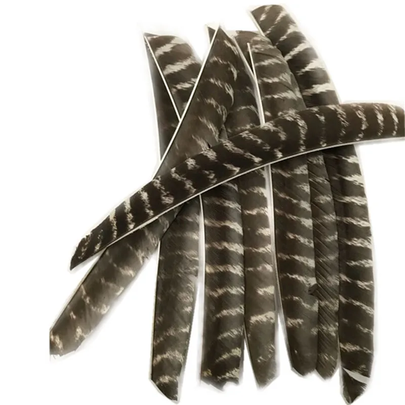 Pluma de pavo de tiro con arco, Flecha de longitud completa, plumas de ala izquierda/derecha, herramientas de bricolaje, accesorios de tiro de caza, 30/50 piezas - imagen 5