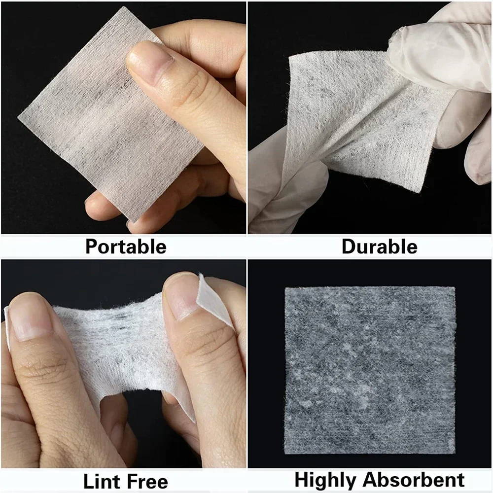 200 Uds. Parches de limpieza de pistola Rifle pistola paño limpio parche herramienta de limpieza altamente absorción de agua accesorios de pistola de caza de algodón - imagen 5