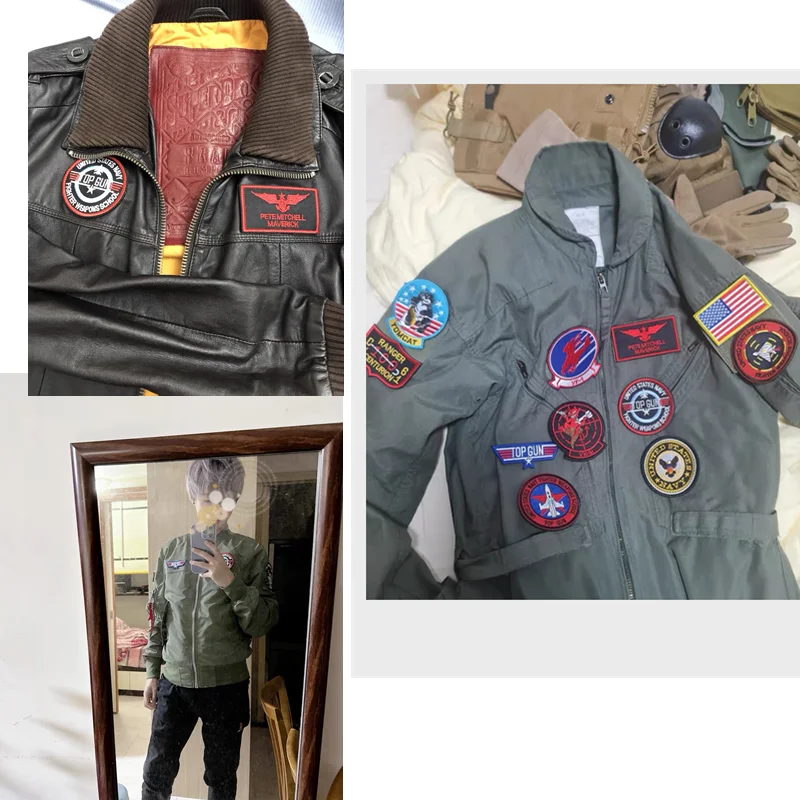 11 unids/set Top Gun Tomcat Chapter American Navy Air VF-1 brazalete piloto planchado parche bordado para coser ropa insignia pegatina - imagen 5