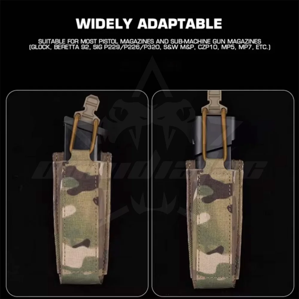 OPHIDIAN Cinturón liviano con sistema Molle multiángulo Bolsa para revistas de 9 mm, tela elástica, ajuste multiángulo - imagen 3